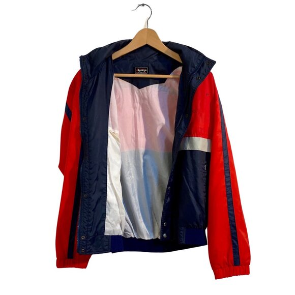 APEX Blue, Red & White Vintage Men’s Athletic Sport Jacket Sz. L (80s, 90s) - Picture 3 of 11